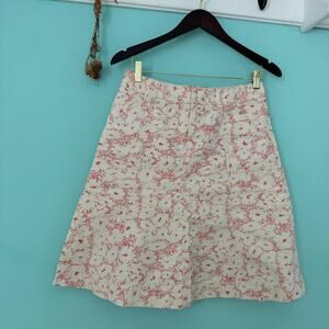 Eddie Bauer pink & white floral skirt